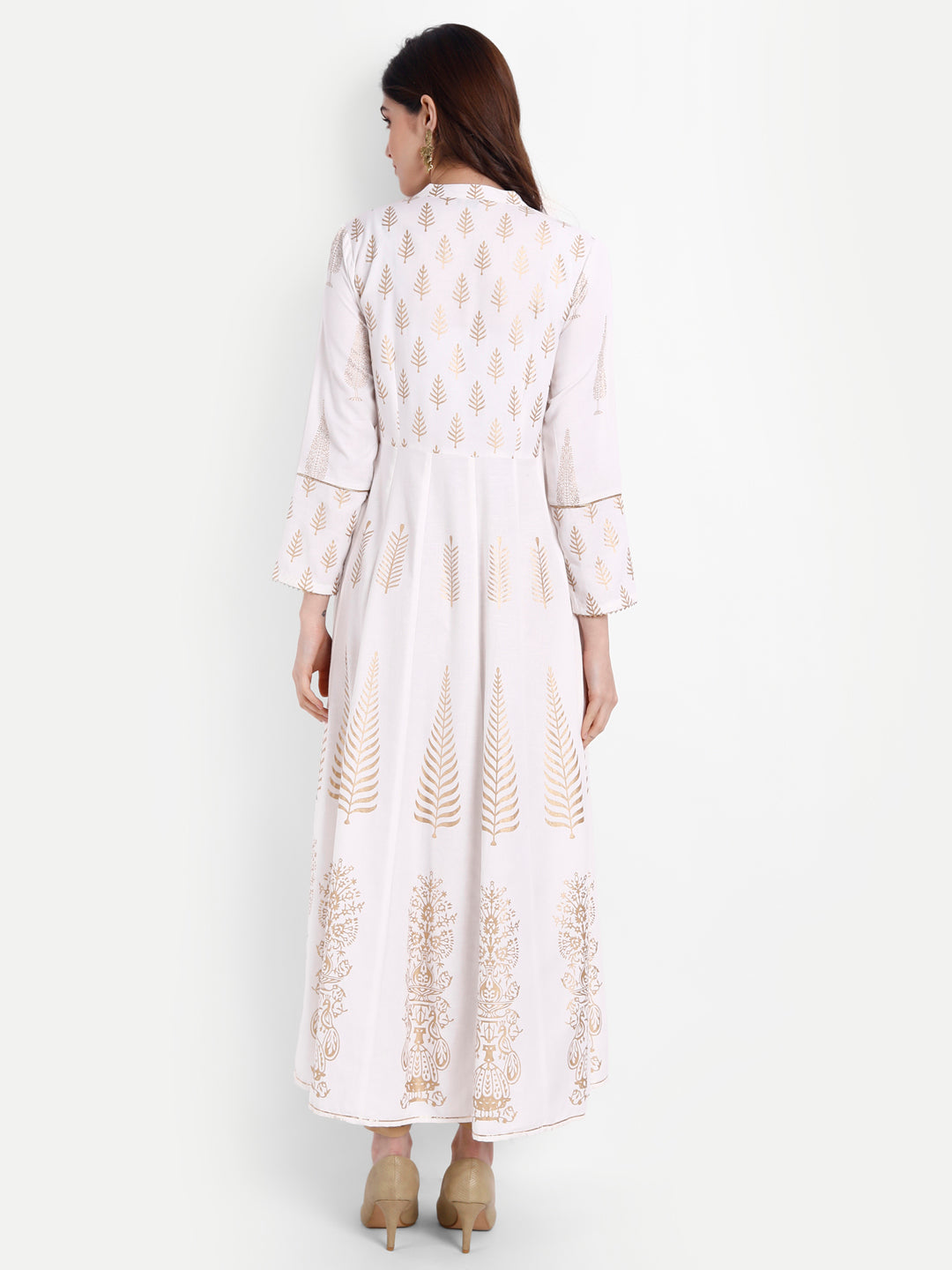 RAYON FLEX PRINTED LONG DRESS