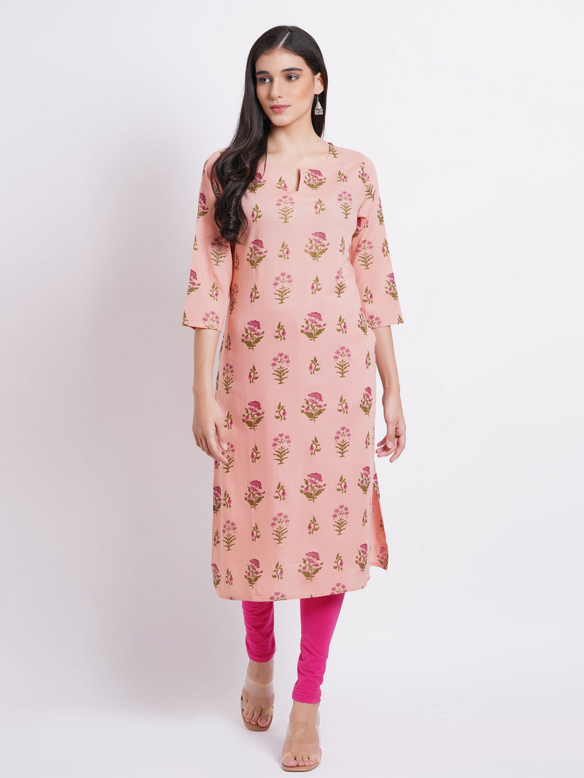 CASUAL DAYOUT FLORAL PRINTED KURTI