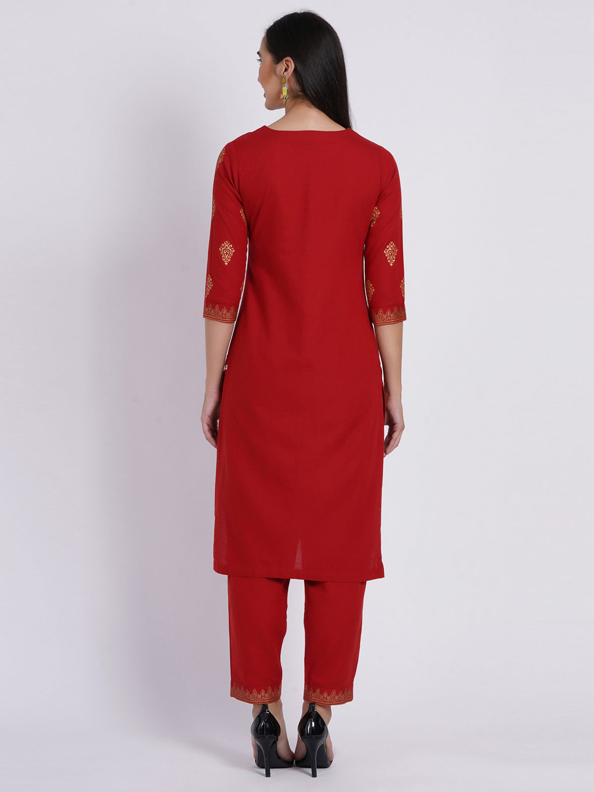GOLD PRINTED 2PCS.KURTA SET