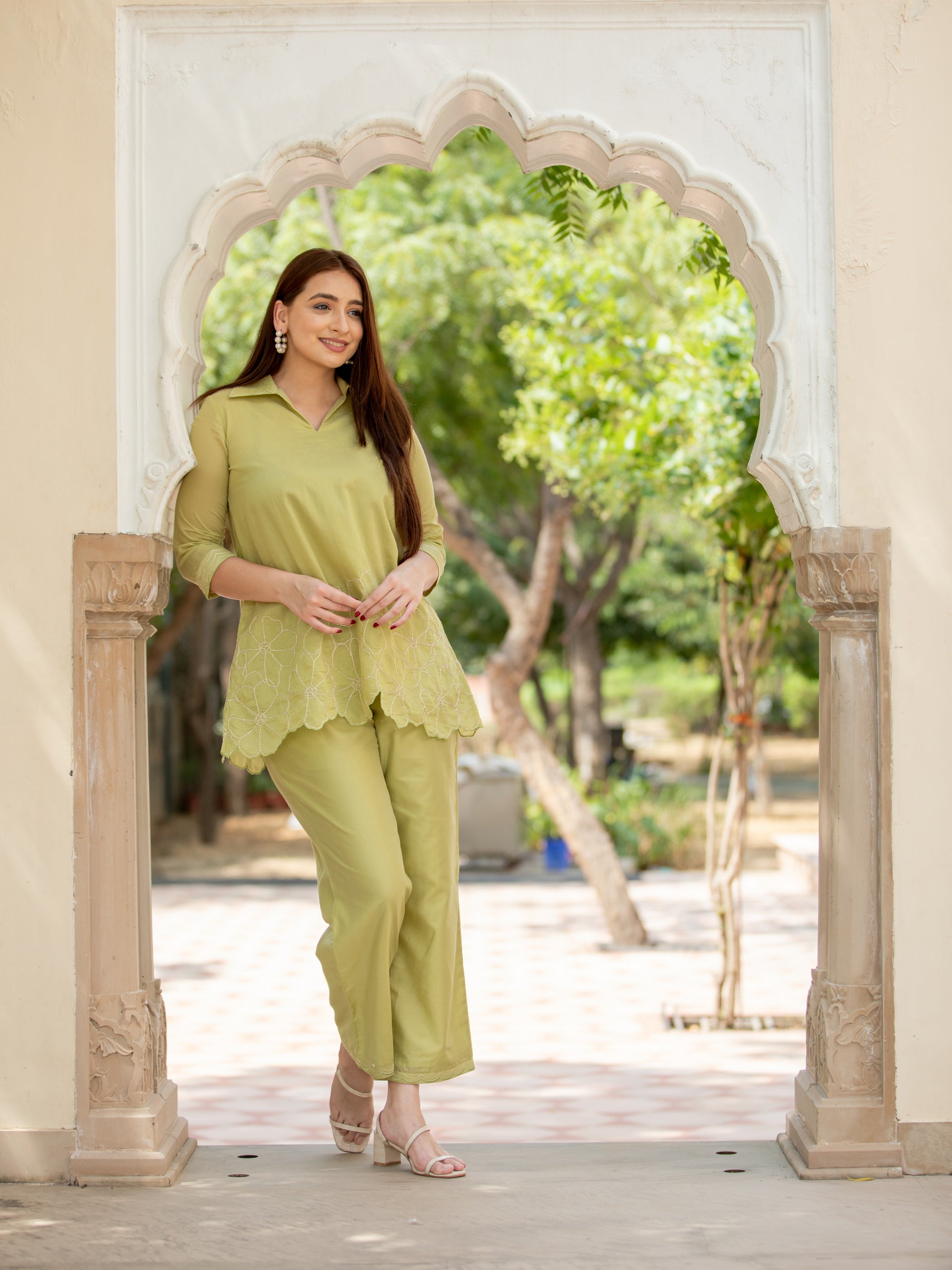 PARTY WEAR CO-ORD SET WITH DORI EMBROIDERY