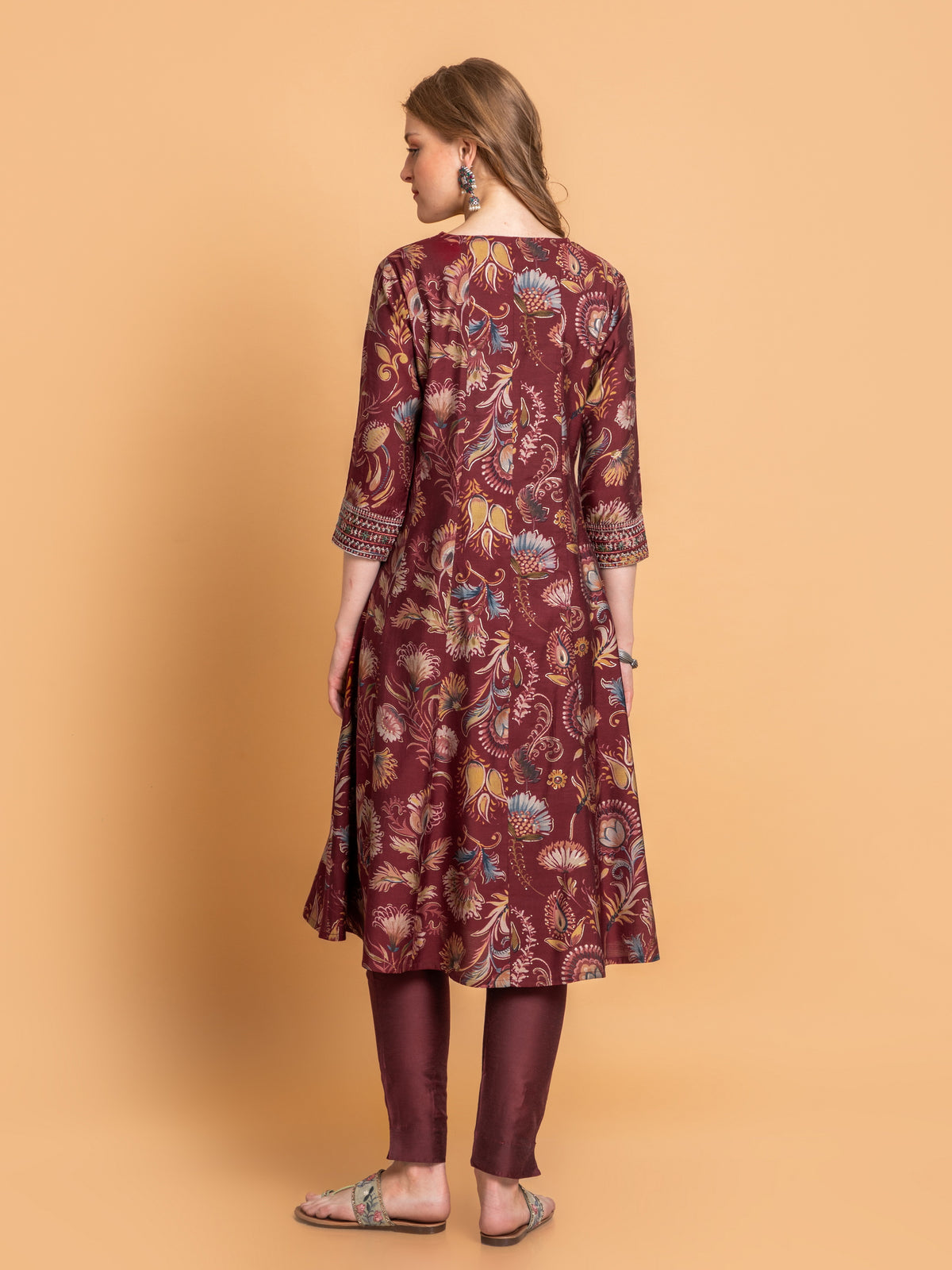 PRINTED 3PC ANARKALI SUIT WITH DUPATTA