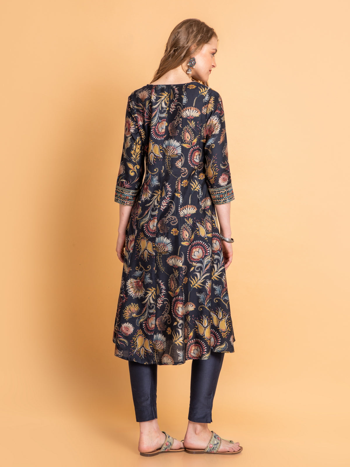 PRINTED 3PC ANARKALI SUIT WITH DUPATTA
