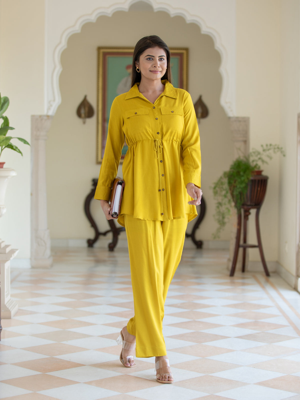 FASHION MEAR 2PC CO-ORD SET DETAILED WITH POCKETS $ DORI STRING.