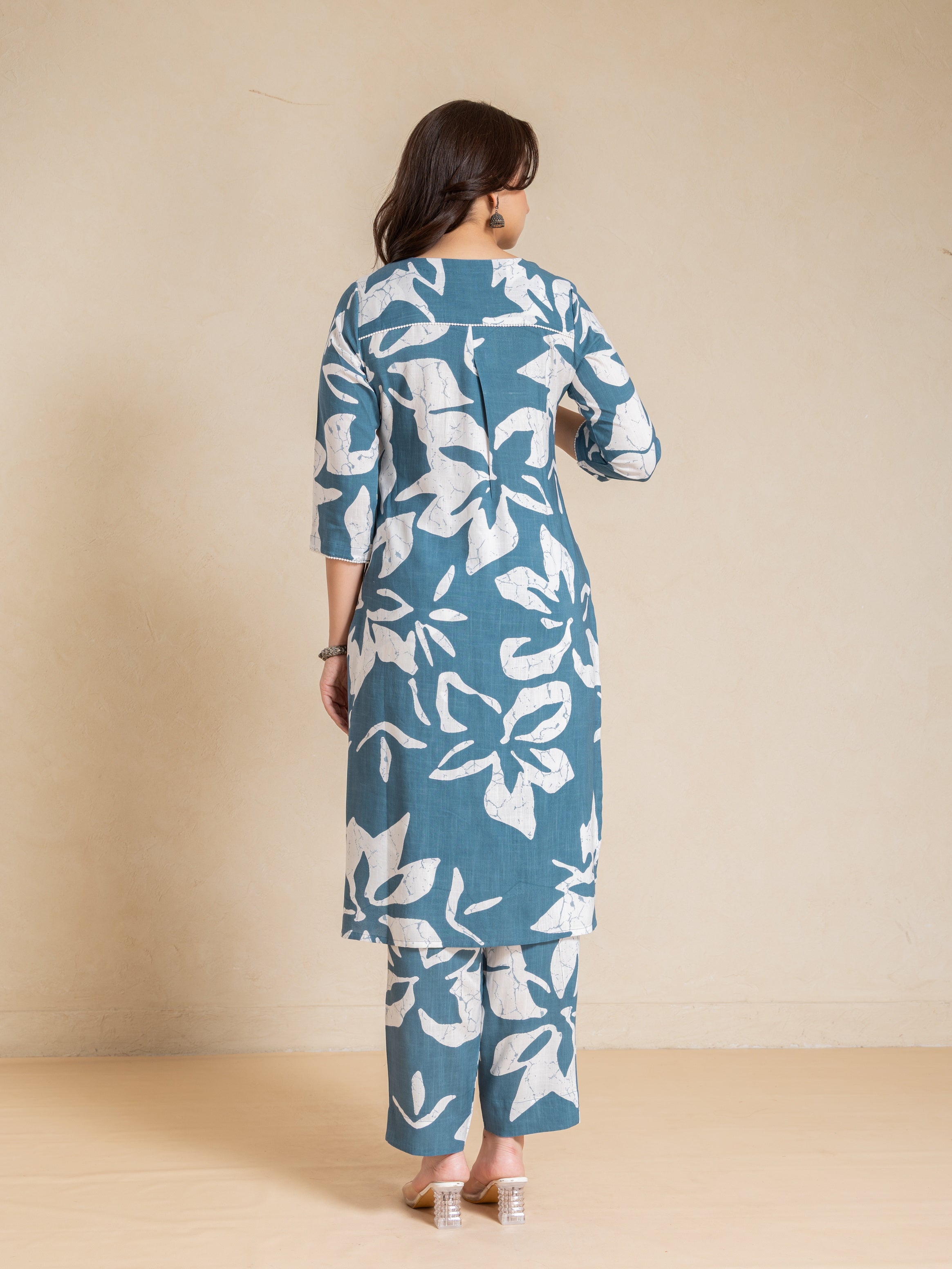 Olive Branch Rayon Slub Round Neck Straight Fit 2 Pcs Co-Ord Set