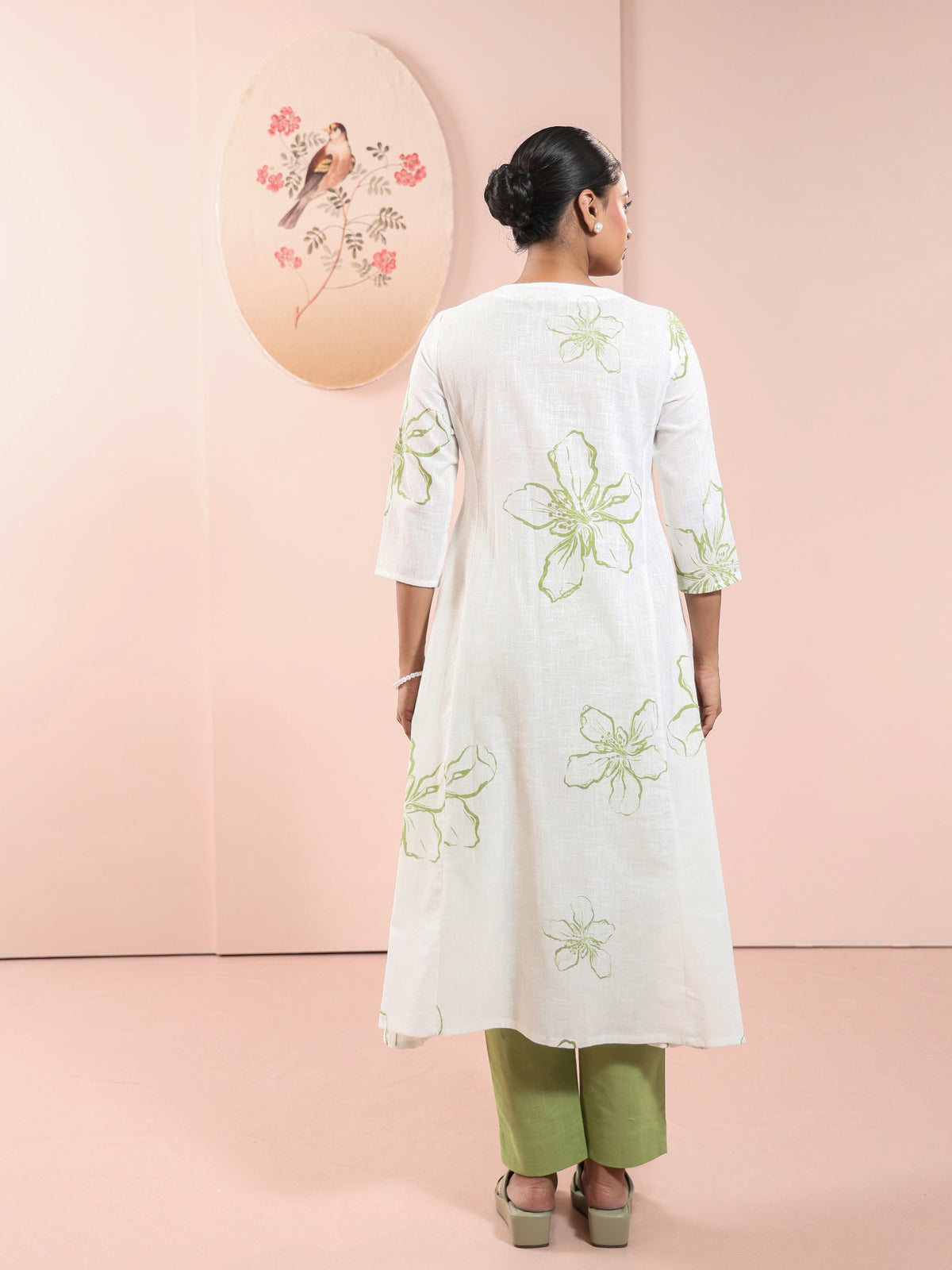 FLORAL PRINTED 2PC KALIDAR KURTA SET