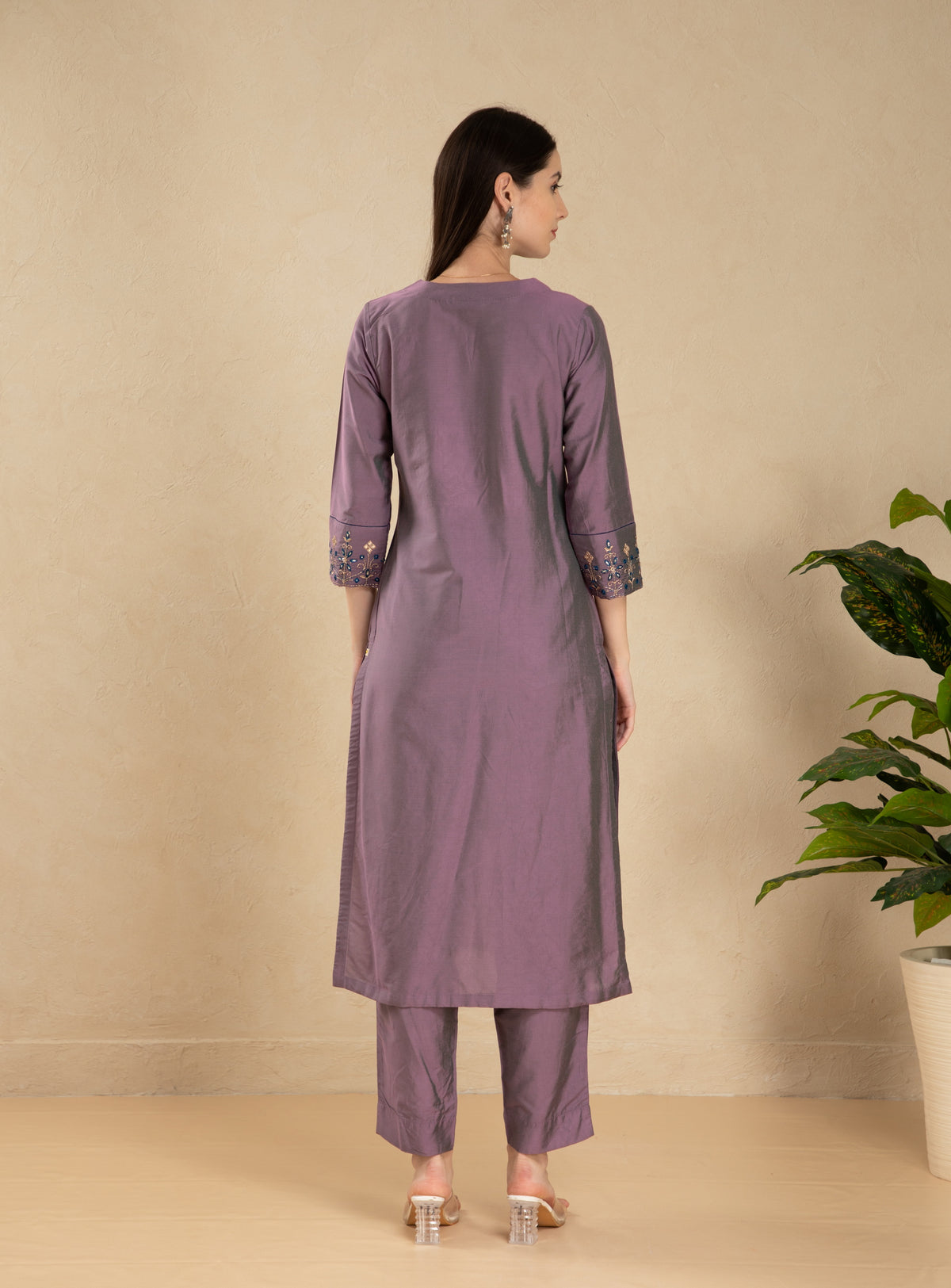 SILK BASE 2PC KURTA SET WITH GOTA PATTI EMBROIDERY
