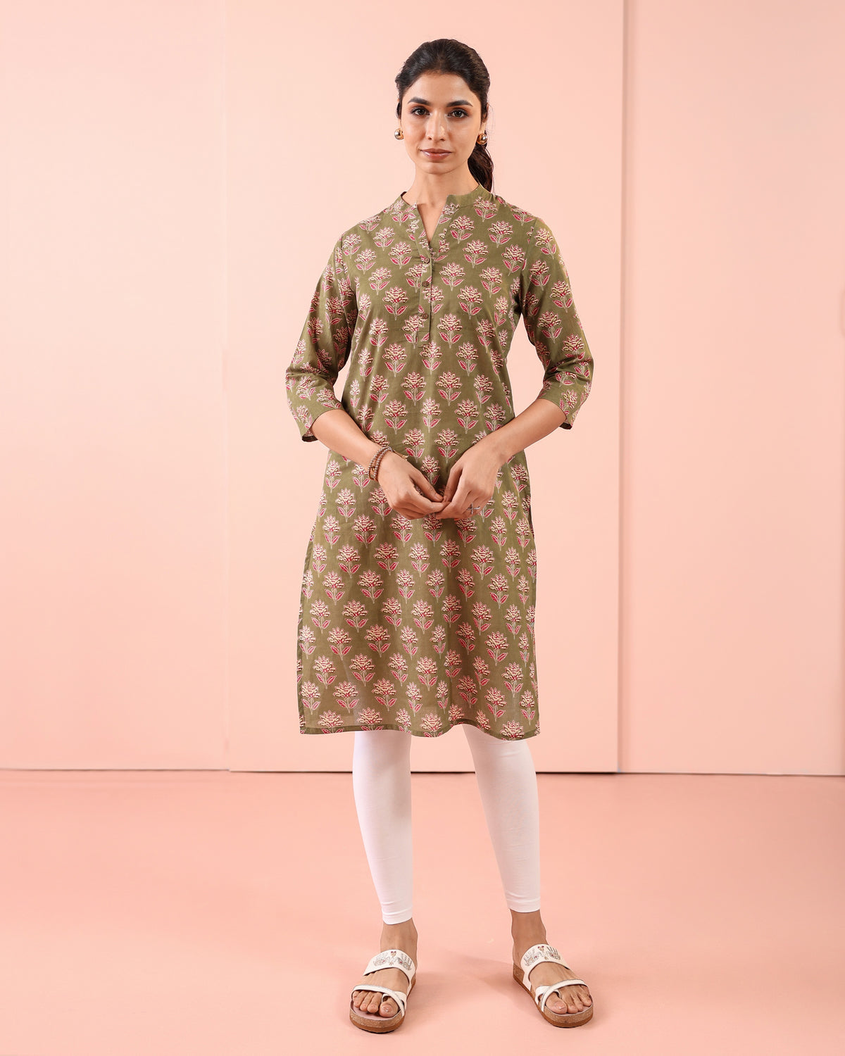 PRINTED KURTA WITH MULL COTTON