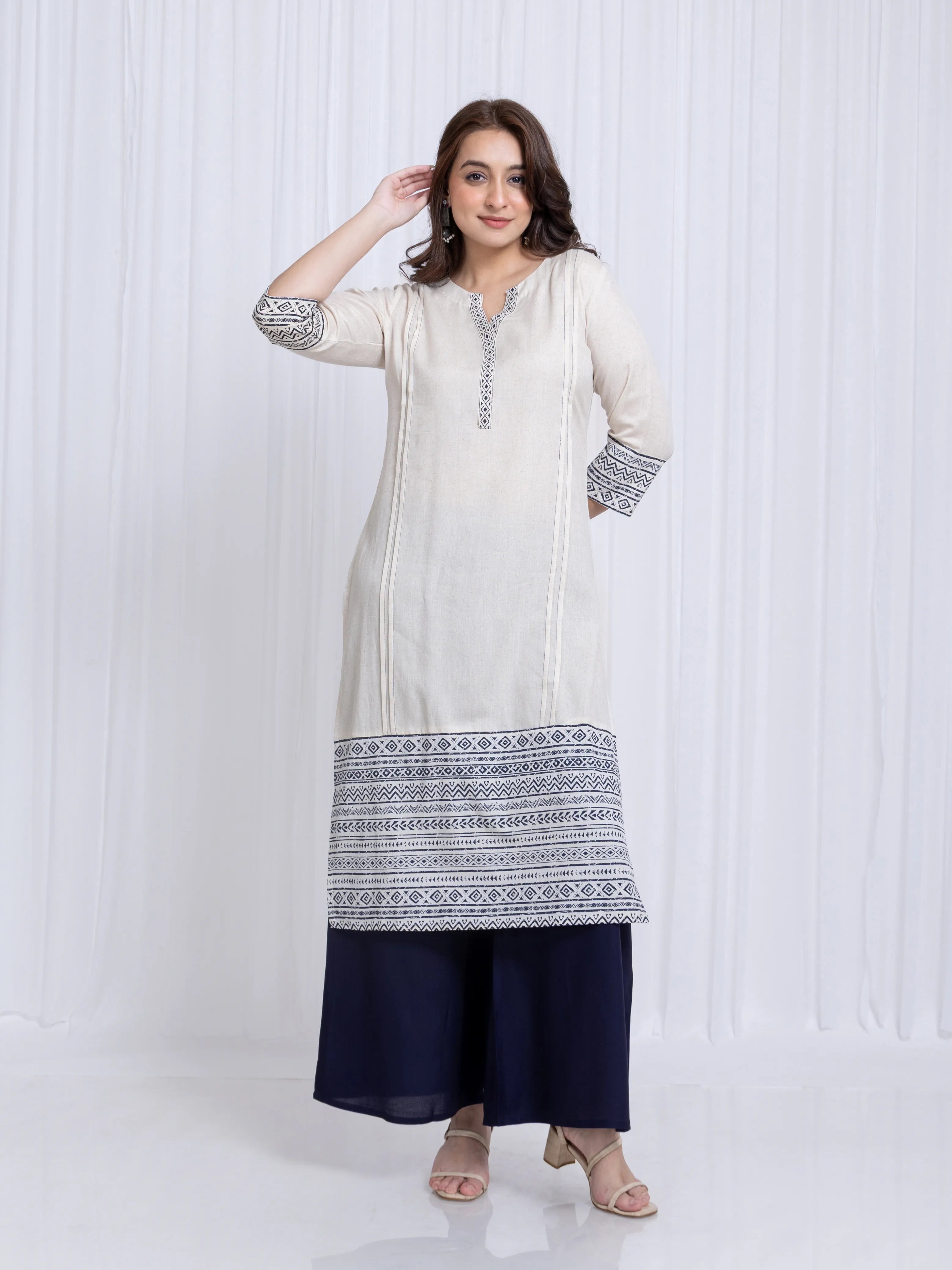 RAYON SLUB LONG KURTI