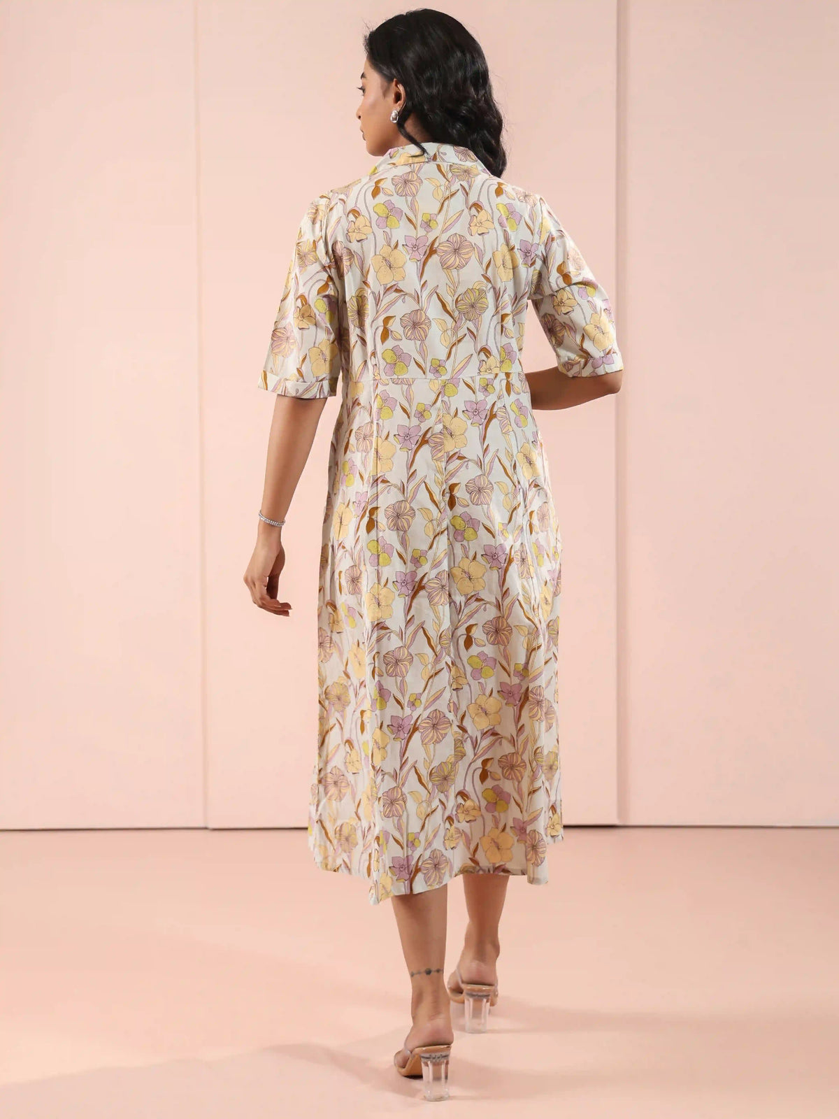 FUSION WEAR FLORAL PRINTED A-LINE DRESS