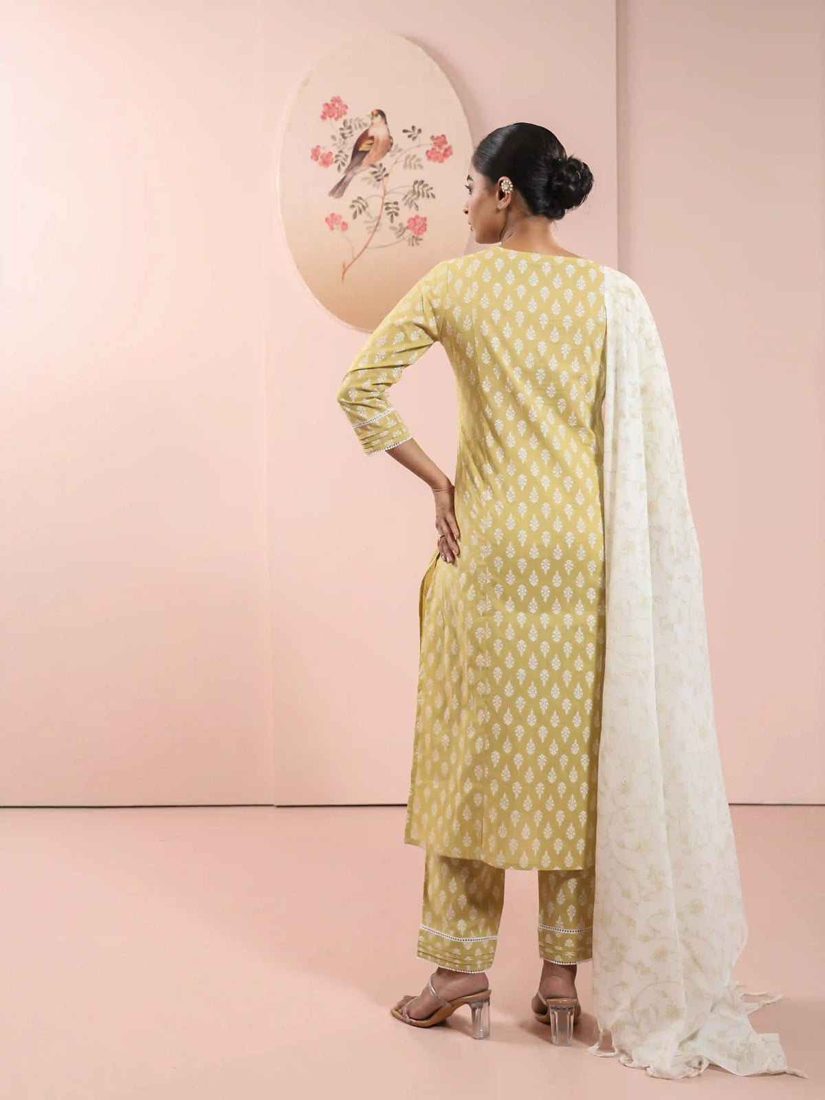 Embroidered Mul Cotton Kurta Set with Dupatta