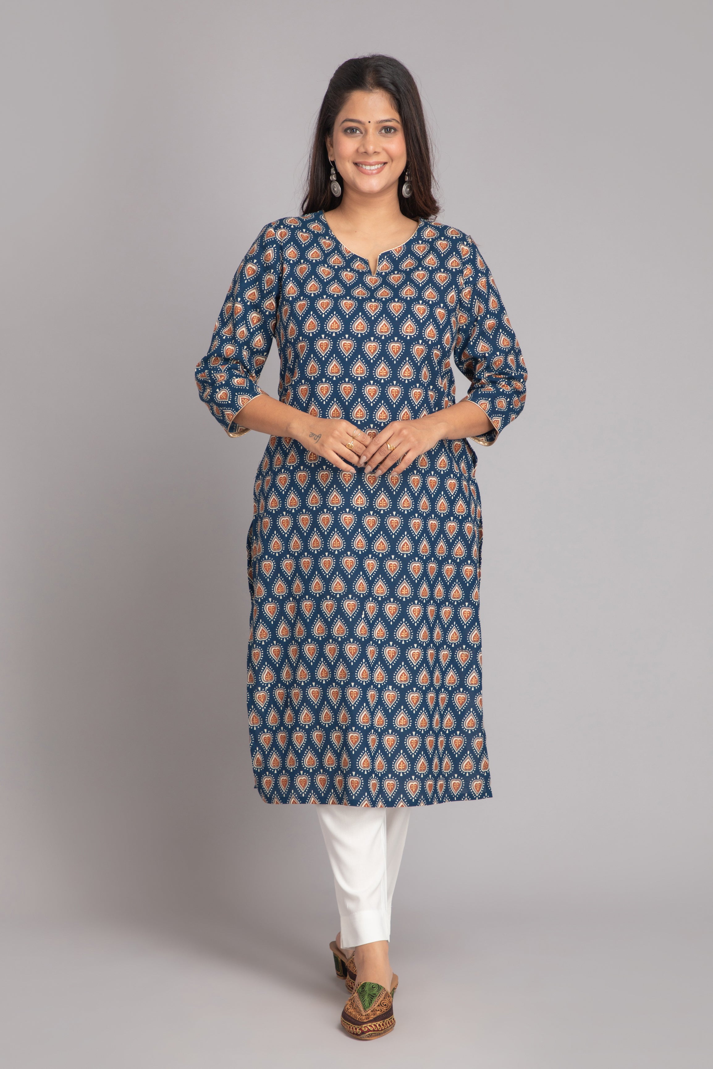 Casual Day Out Bagru Printed Long Kurti