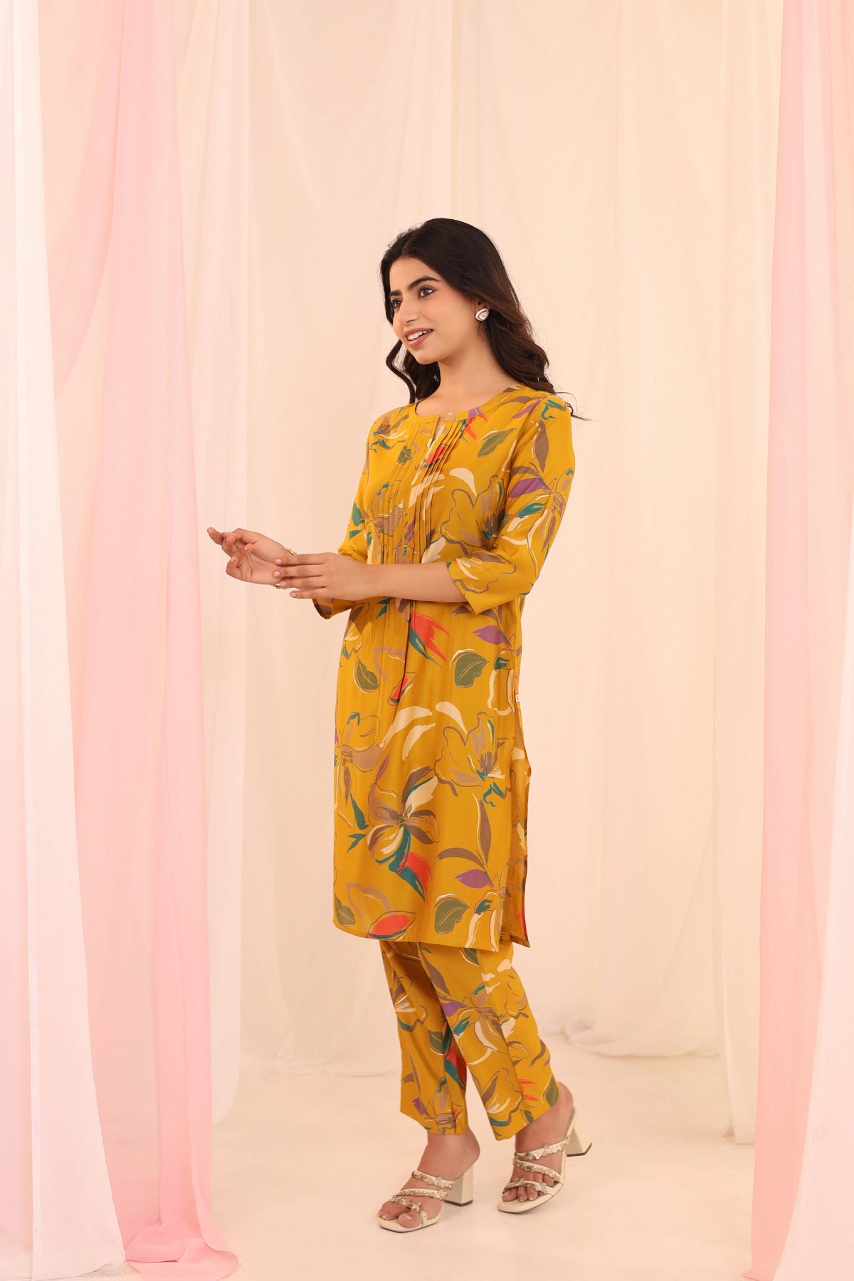 DIGITAL PRINTED 2PC CO-ORD SET WITH LACE DETAILS