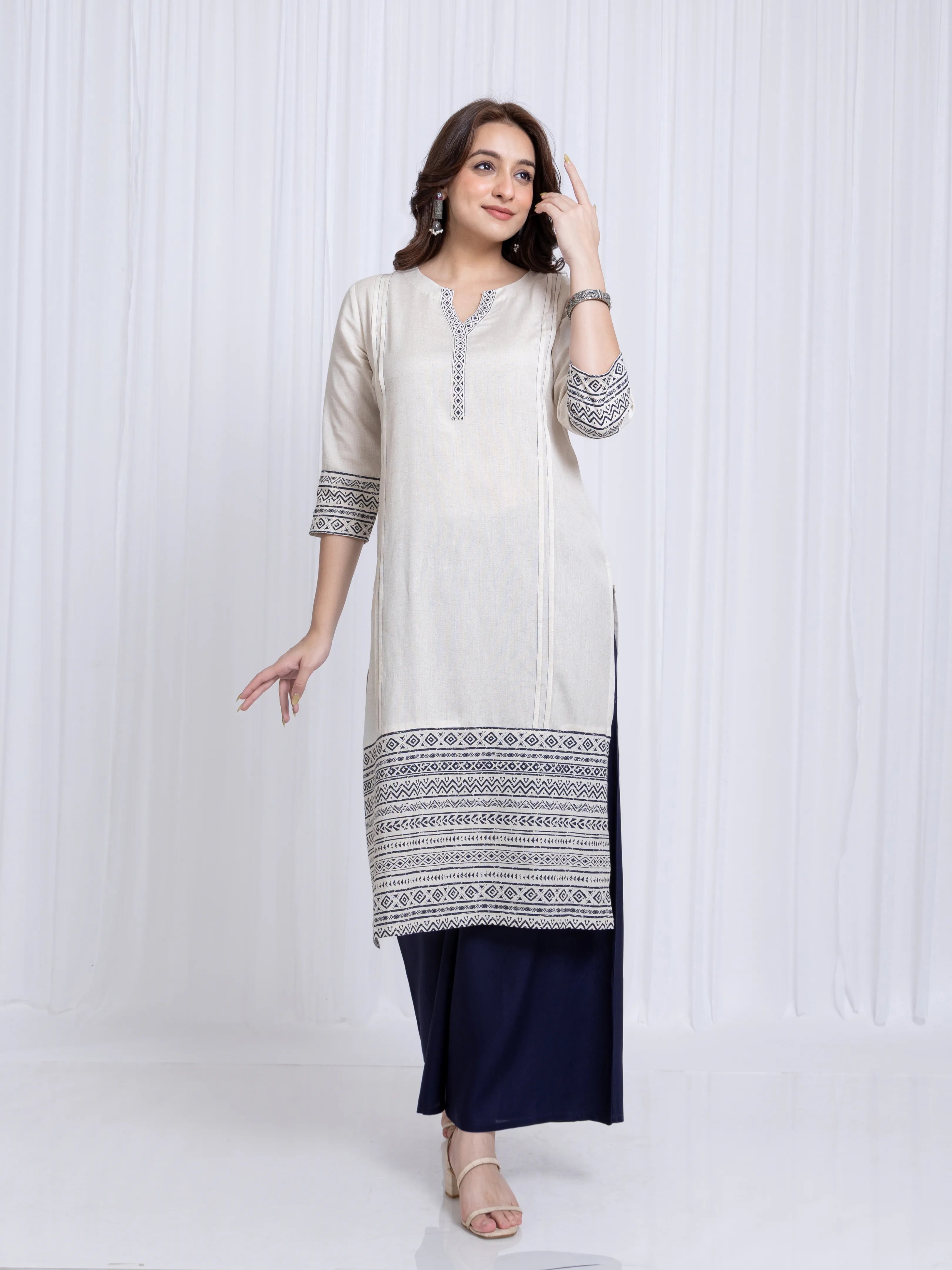 RAYON SLUB LONG KURTI