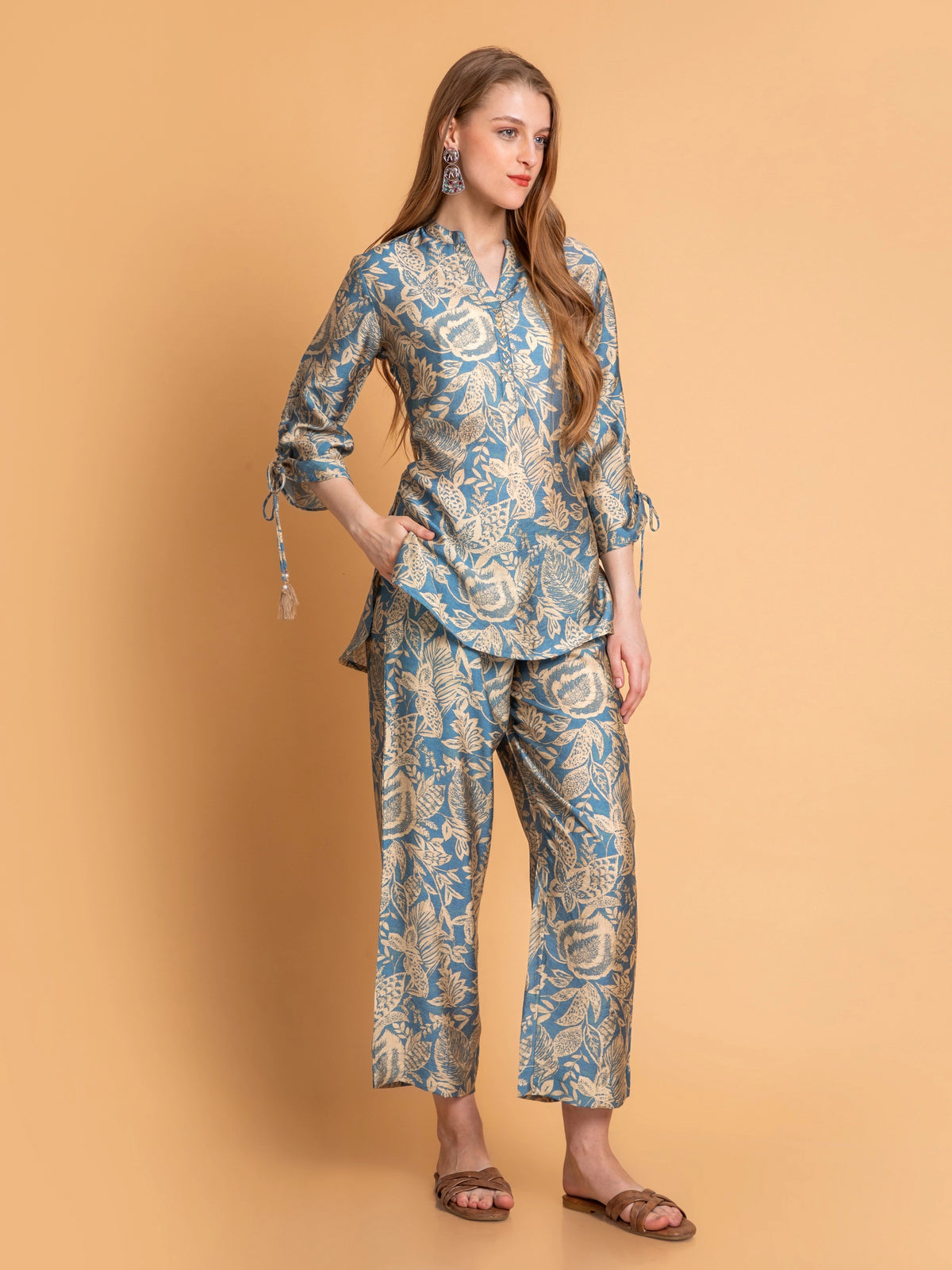 SUTI WOMEN VISCOSE CREPE FASHIO WEAR HIGH LOW CO ORD SET
