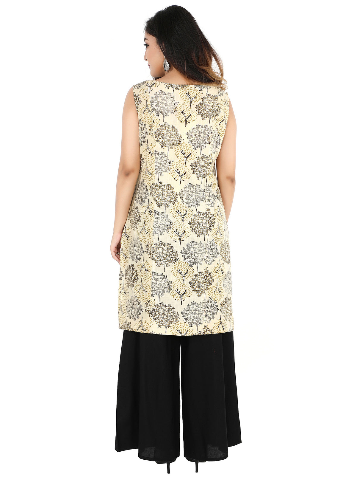 PRINTED PANELS SLEEVELESS TUNIC