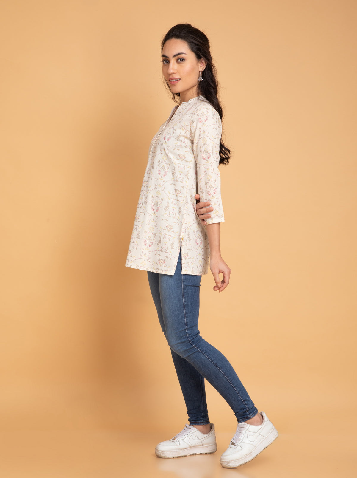 Printed Rayon Linen Top