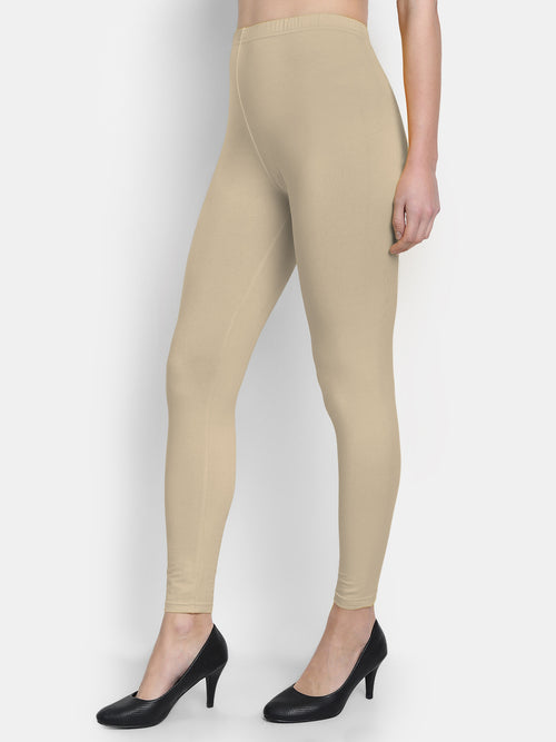 Cotton Lycra Plain Ankle Legging