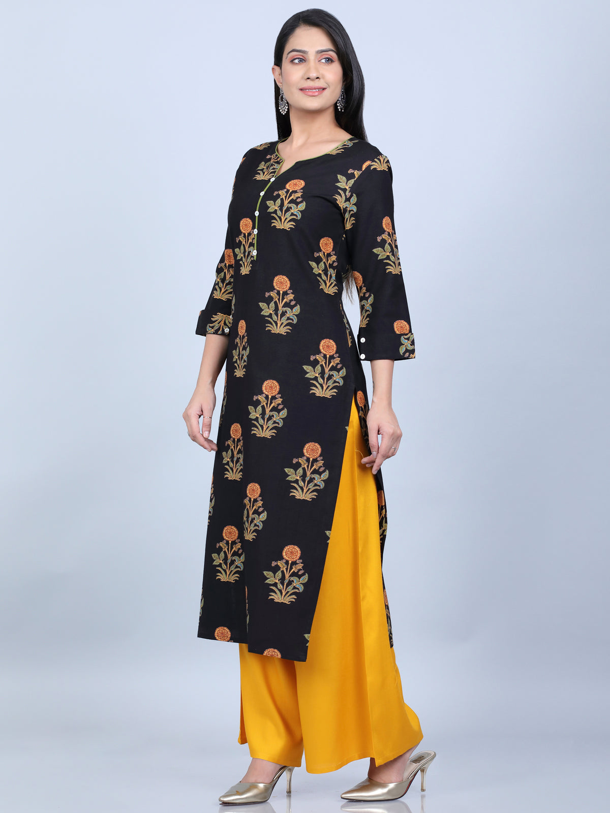 RAYON PRINTED STRAIGHT LONG KURTI