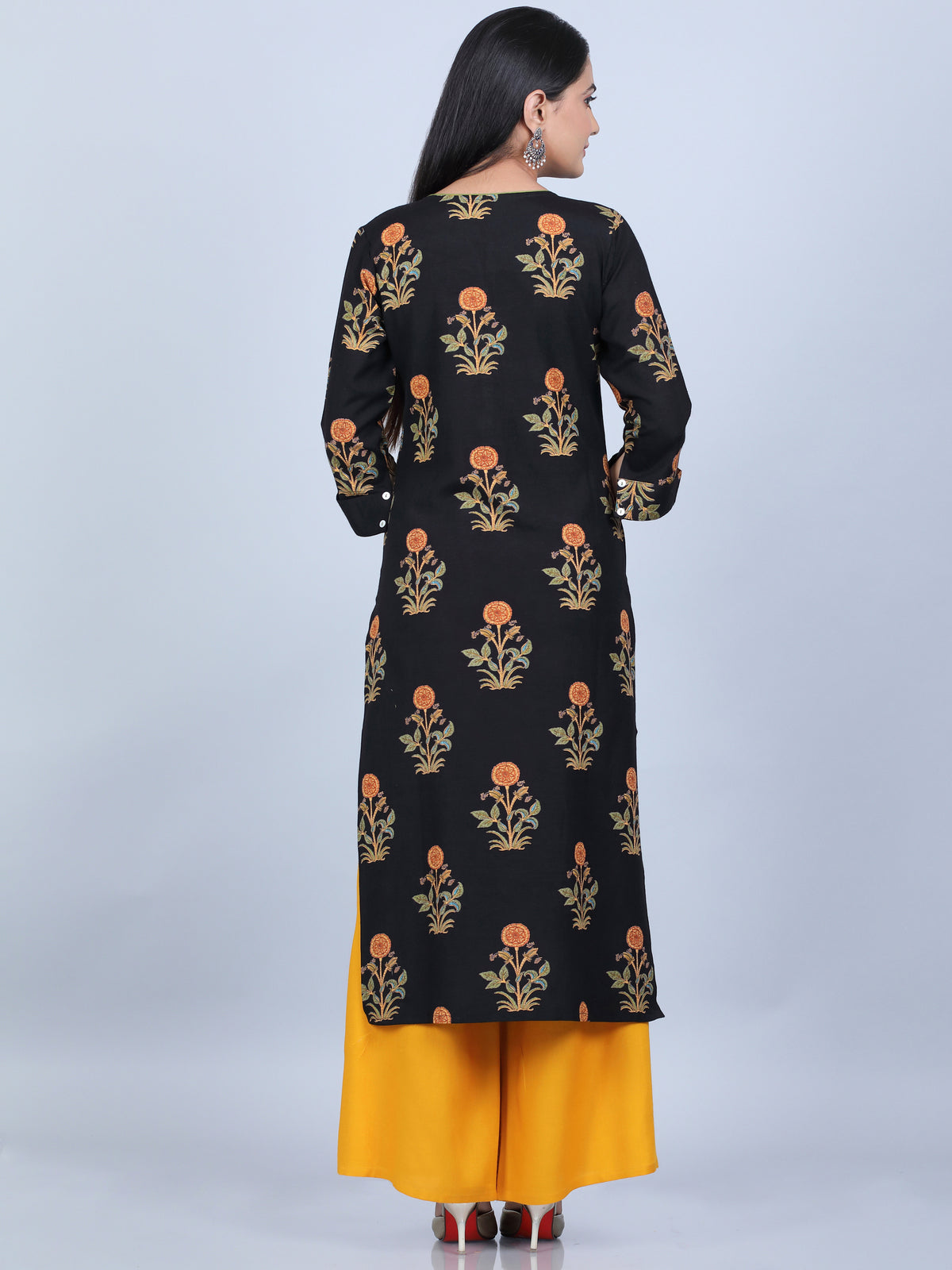 RAYON PRINTED STRAIGHT LONG KURTI