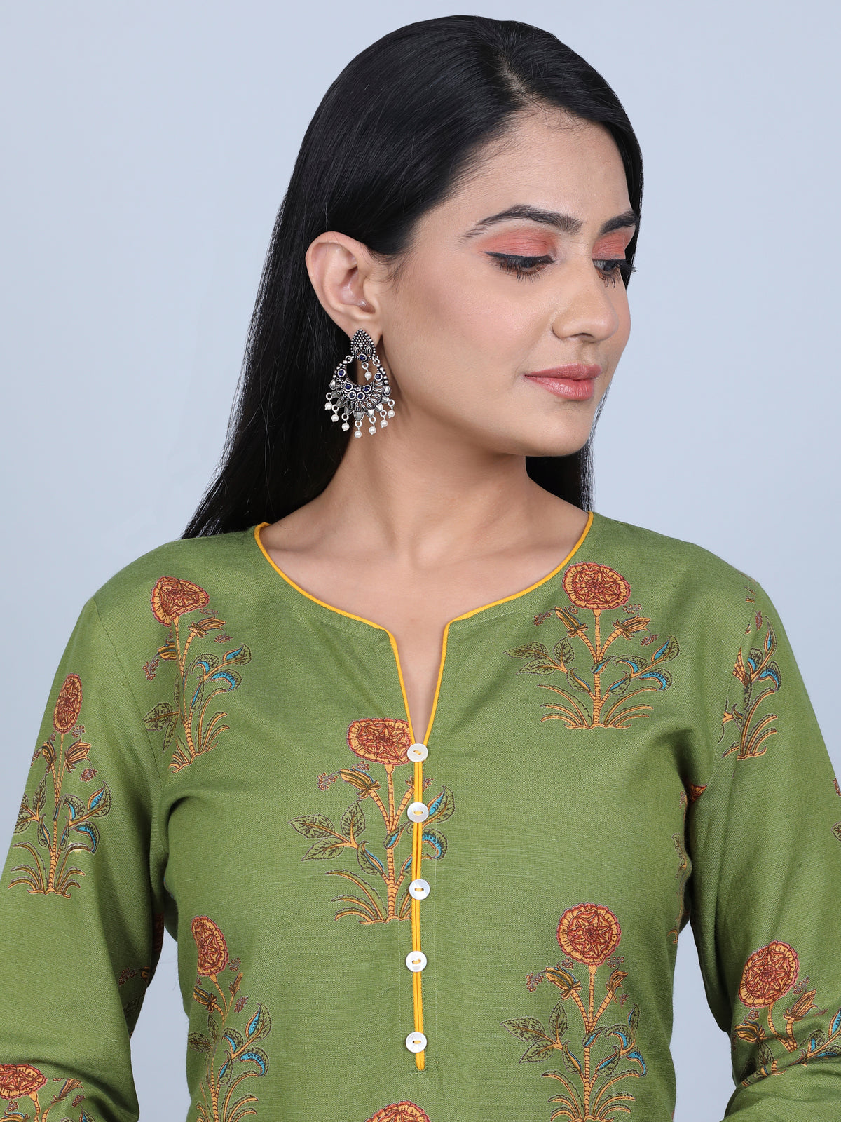 RAYON PRINTED STRAIGHT LONG KURTI