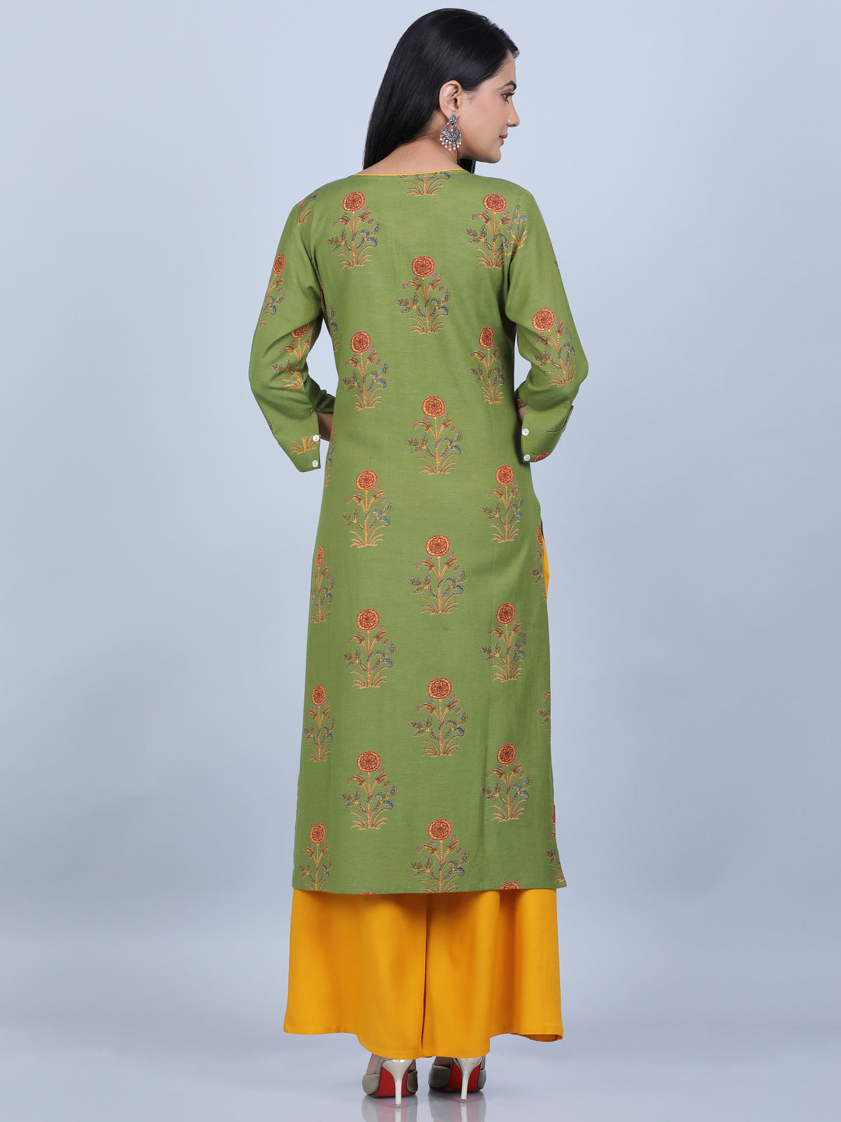 RAYON PRINTED STRAIGHT LONG KURTI