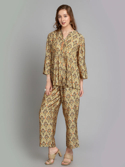 Viscose Crepe Printed Co-Ord Set