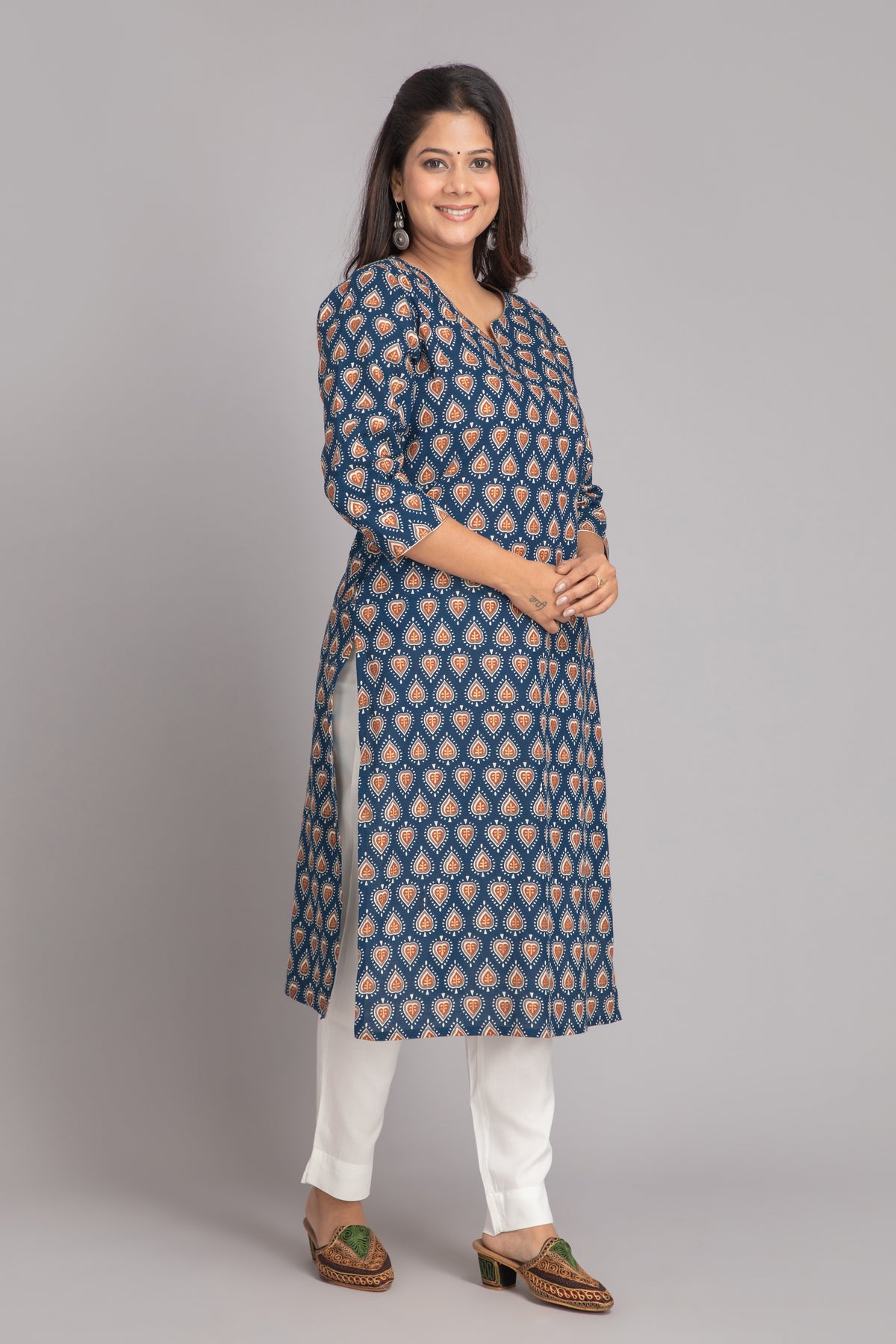 Casual Day Out Bagru Printed Long Kurti