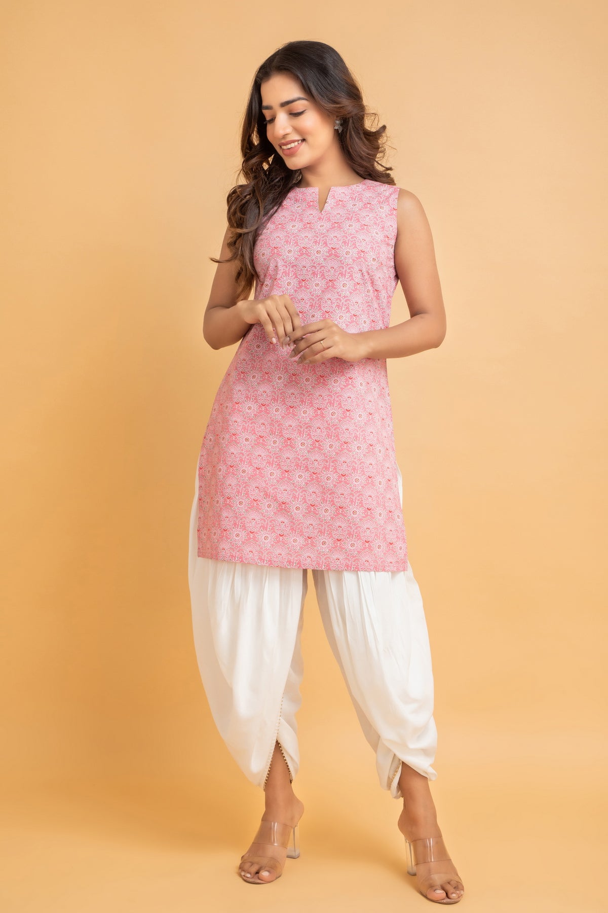 Mul Cotton Khadi Print Straight Kurta Set