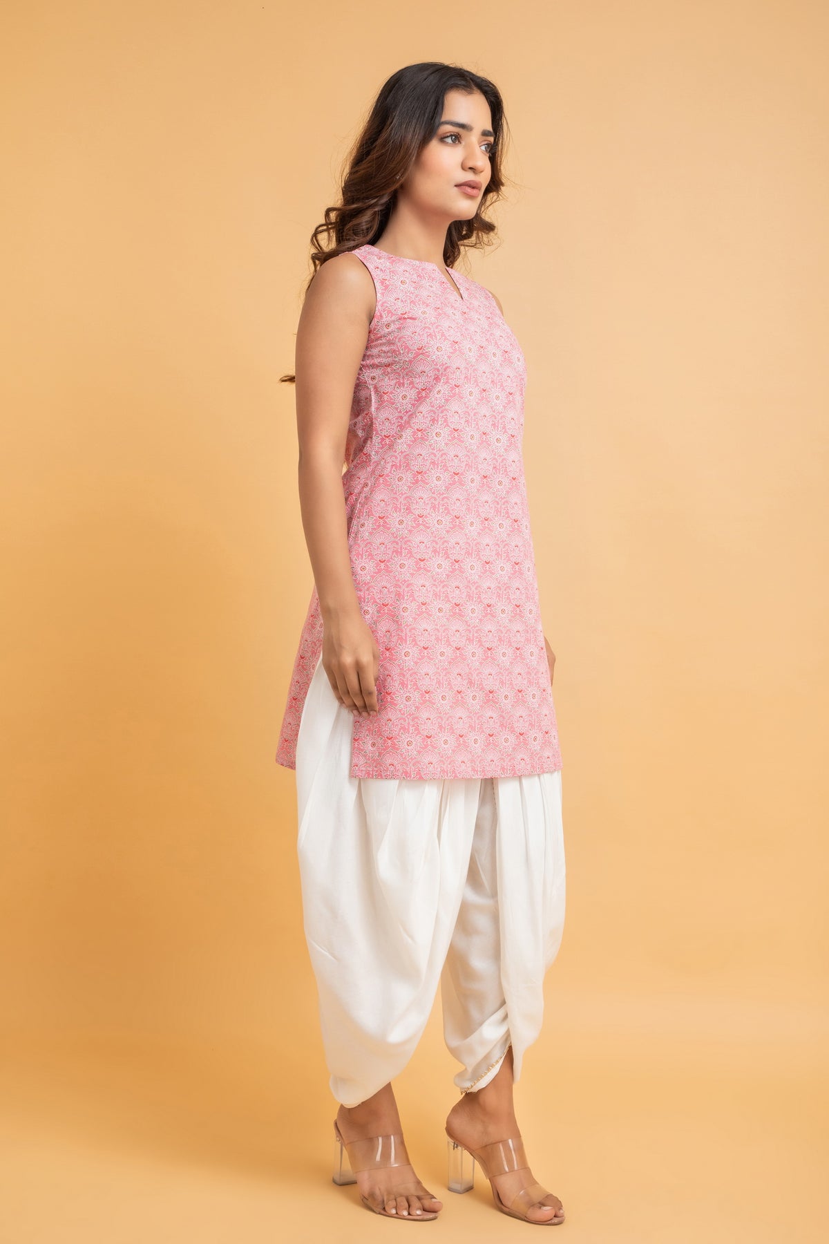 Mul Cotton Khadi Print Straight Kurta Set