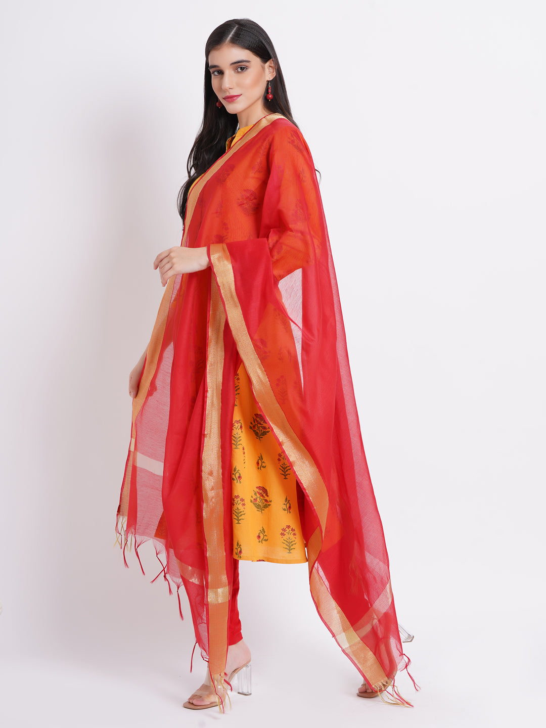 Banarasi Faux Silk Dupatta with Zari