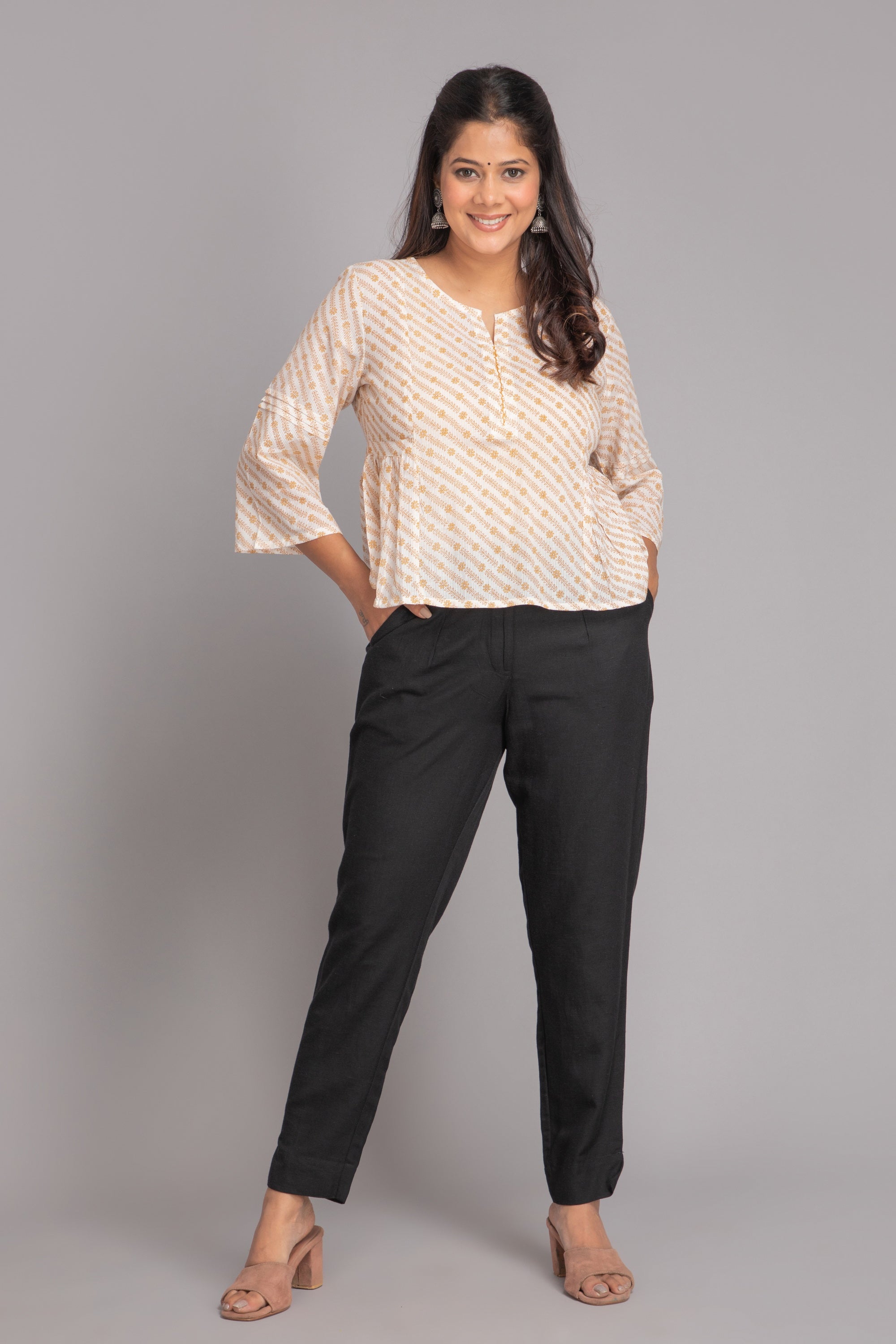 Yellow Top in Mul Cotton