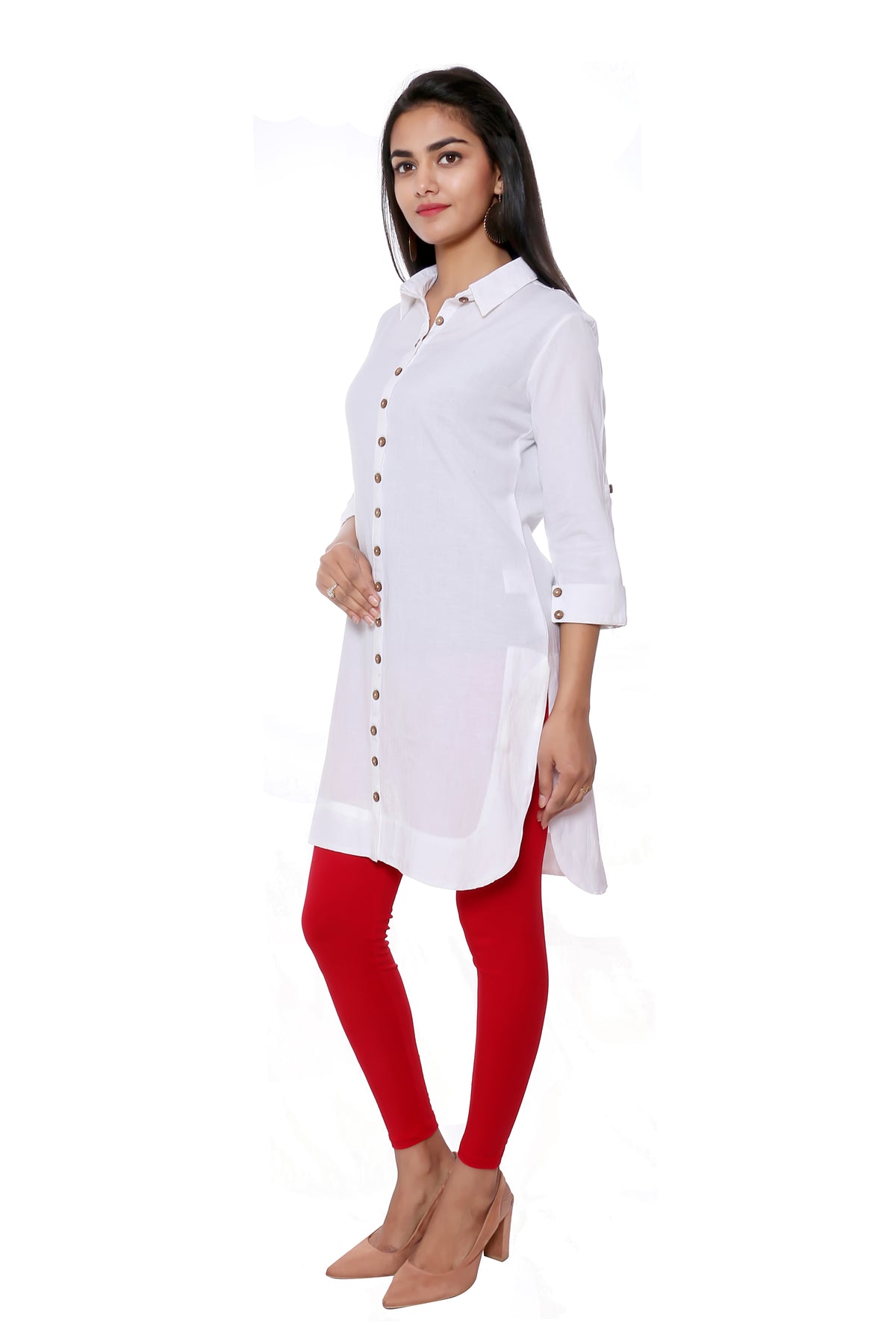 Rayon Linen Shirt Style Tunic