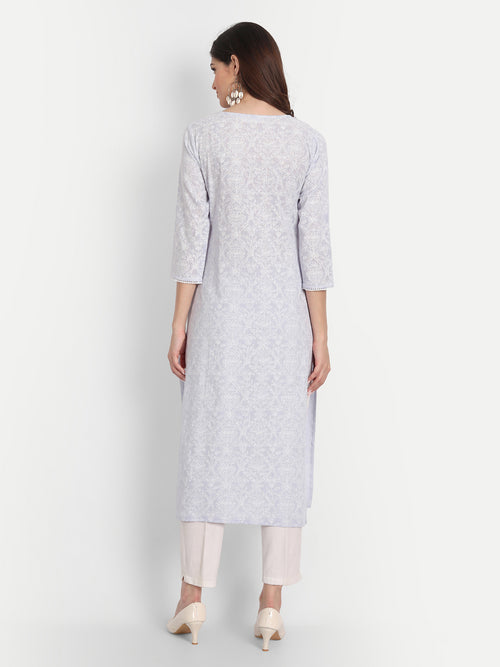 KHADI PRINTED STRAIGHT LONG KURTI