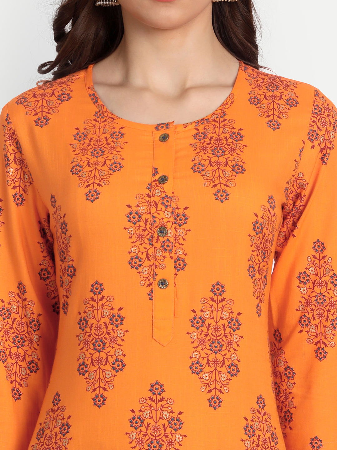 Floral Printed Rayon Kurta Set