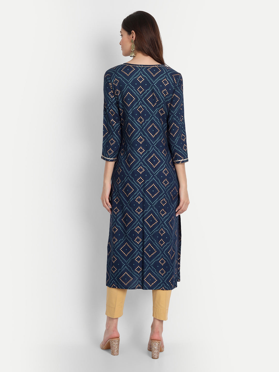 BANDHEJ PRINTED LONG KURTI