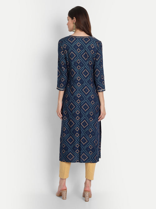 BANDHEJ PRINTED LONG KURTI