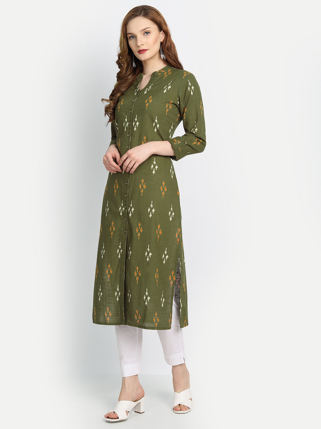 Mul Cotton Ekat Printed Straight Long Kurti