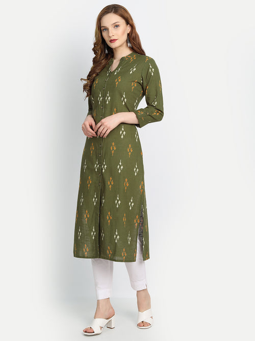 Mul Cotton Ekat Printed Straight Long Kurti