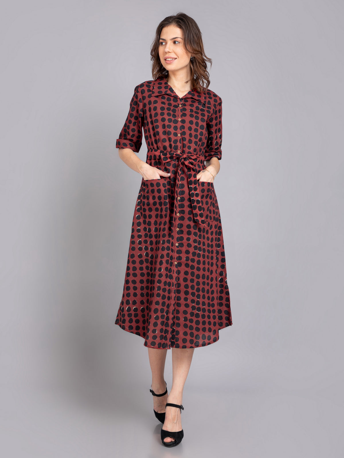 Mul cotton Casual Day Out Printed A-Line Dress