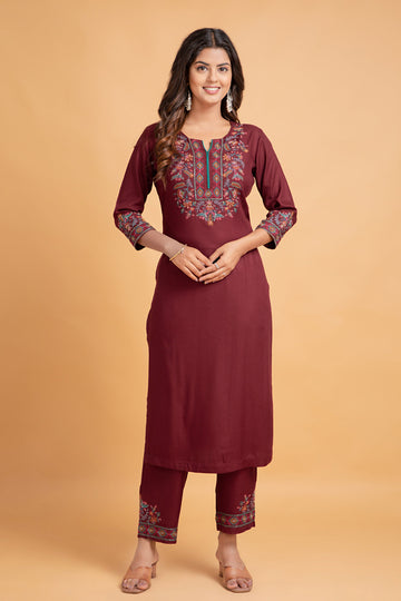 Cordovan 2 Pcs Kurta Set in Rayon Twill
