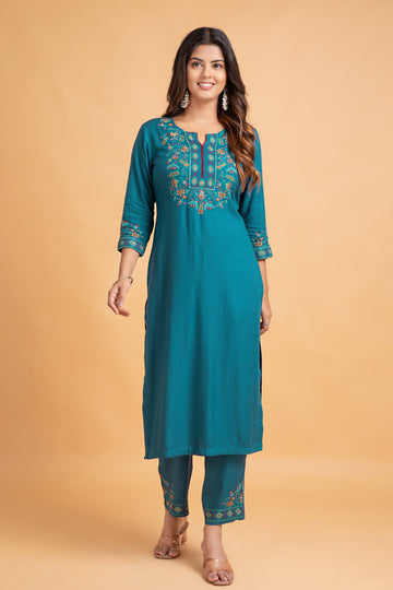 Corsair 2 Pcs Kurta Set in Rayon Twill