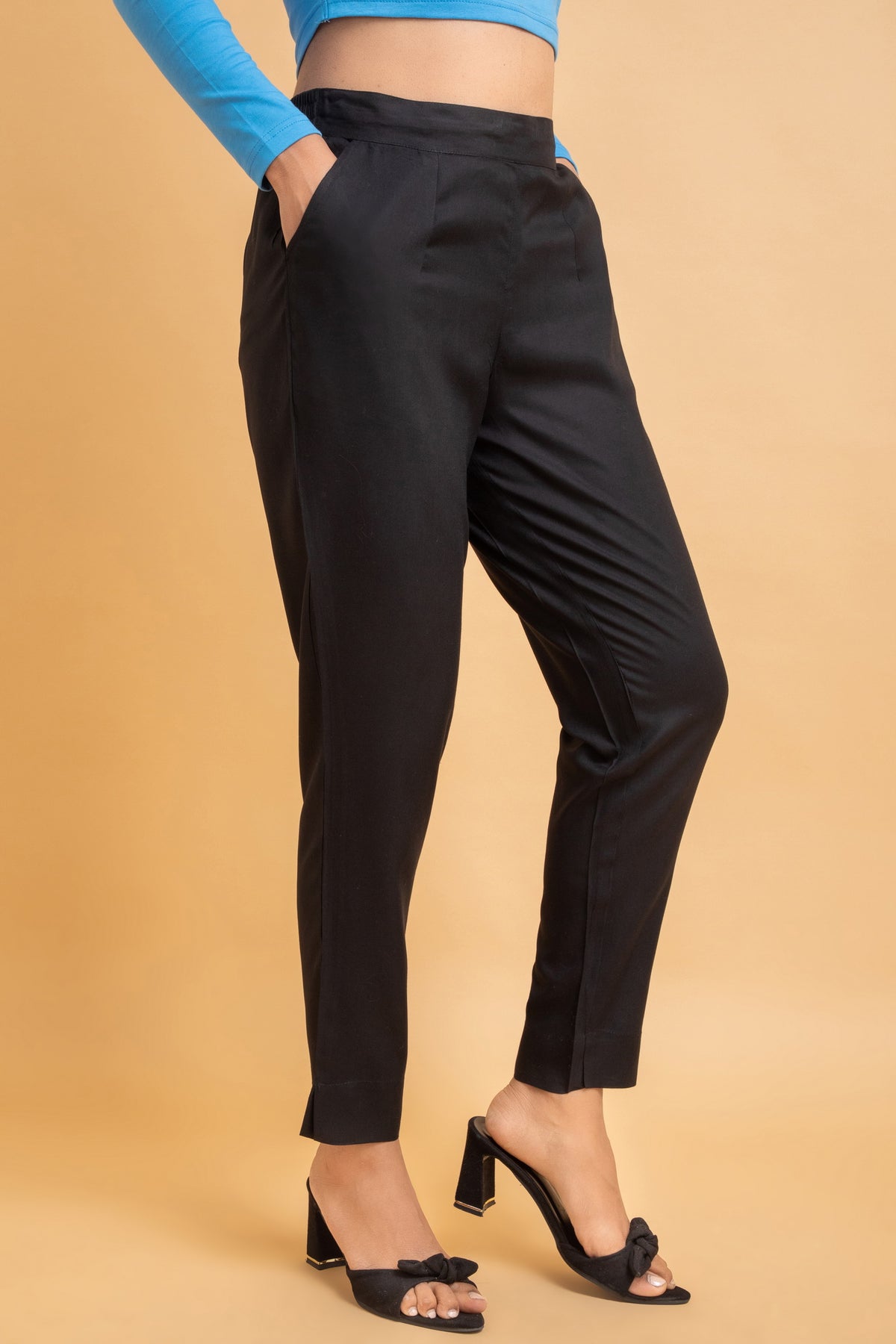 Comfort Fit Rayon Narrow Pants