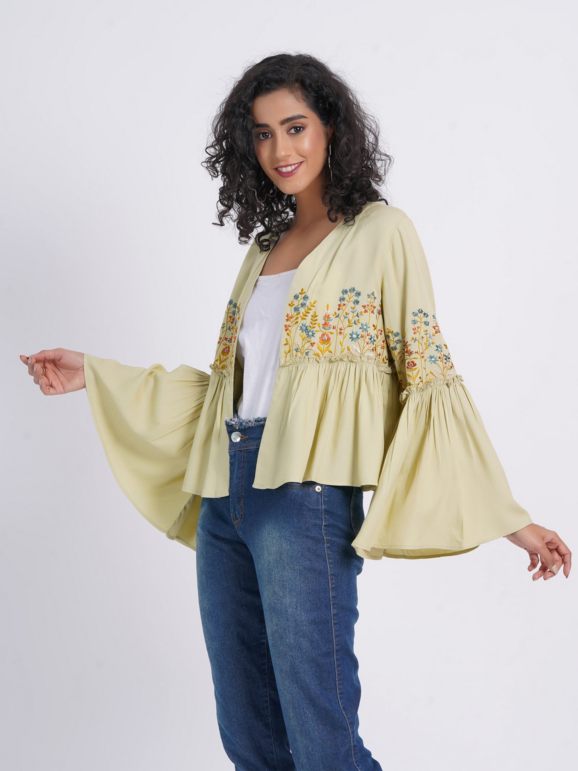 Reed Green Shrug and Jackets in Rayon