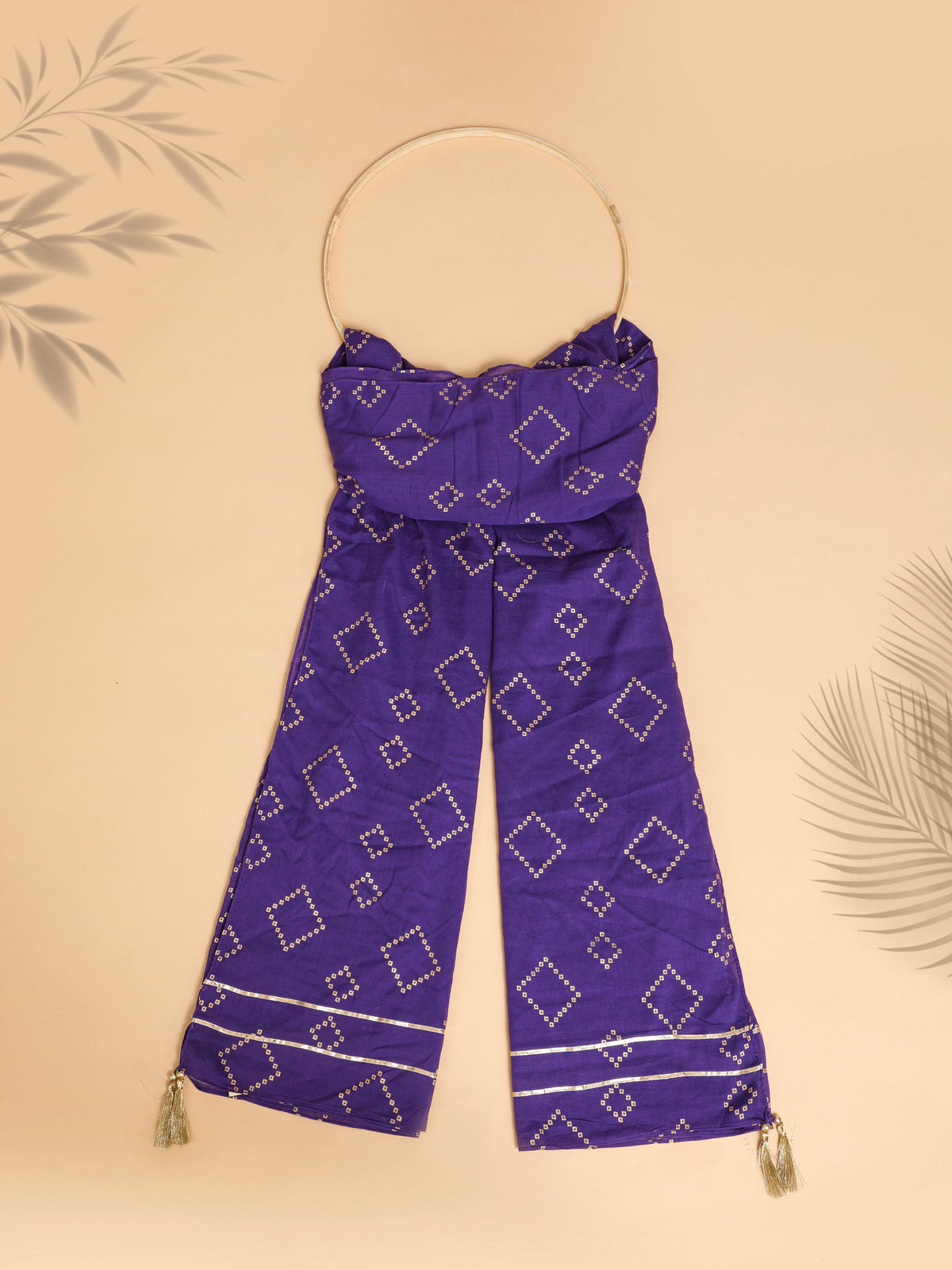 BANDHEJ PRINTED DUPATTA WITH GOTA LACE