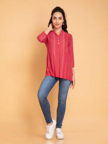 Red Top in Rayon