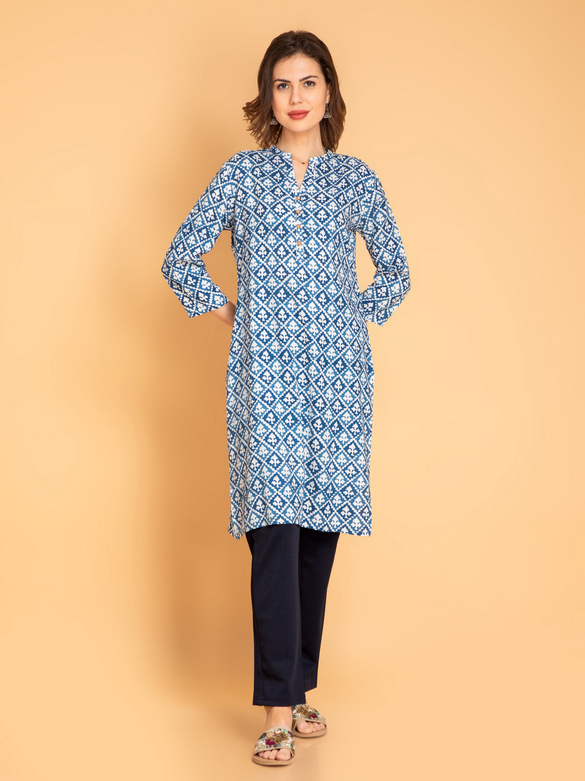 Printed Rayon Long Kurti