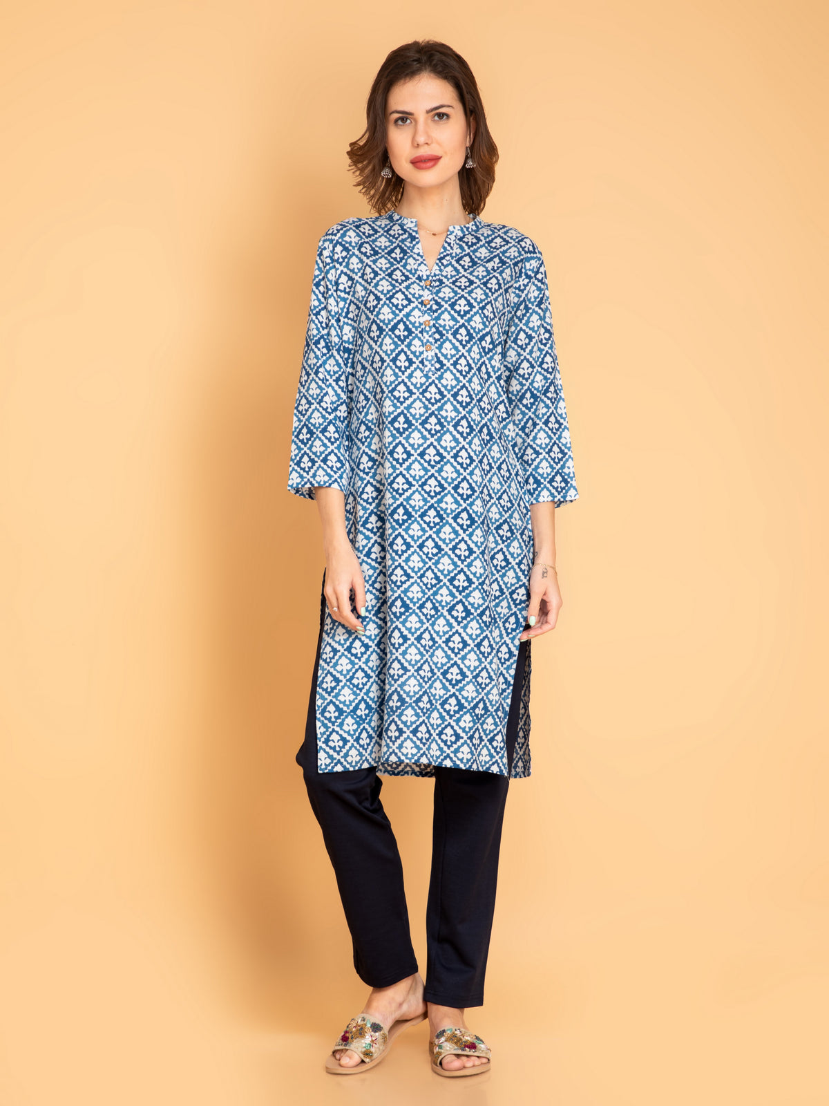 Printed Rayon Long Kurti