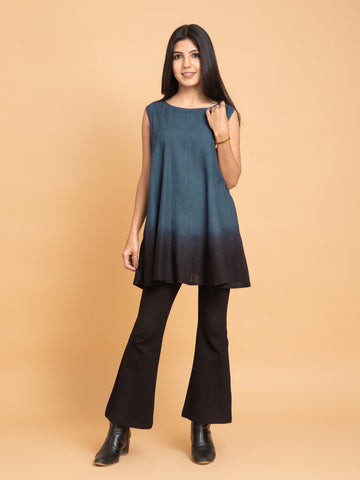 Black Iris Top in Rayon Ethnic