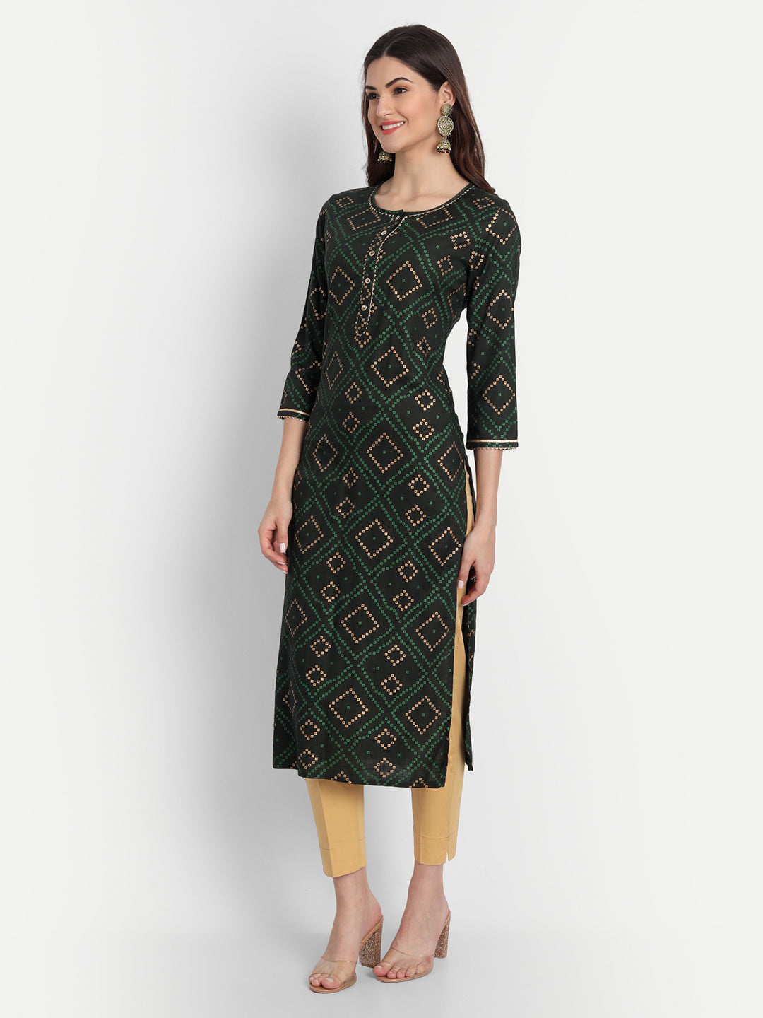 BANDHEJ PRINTED LONG KURTI