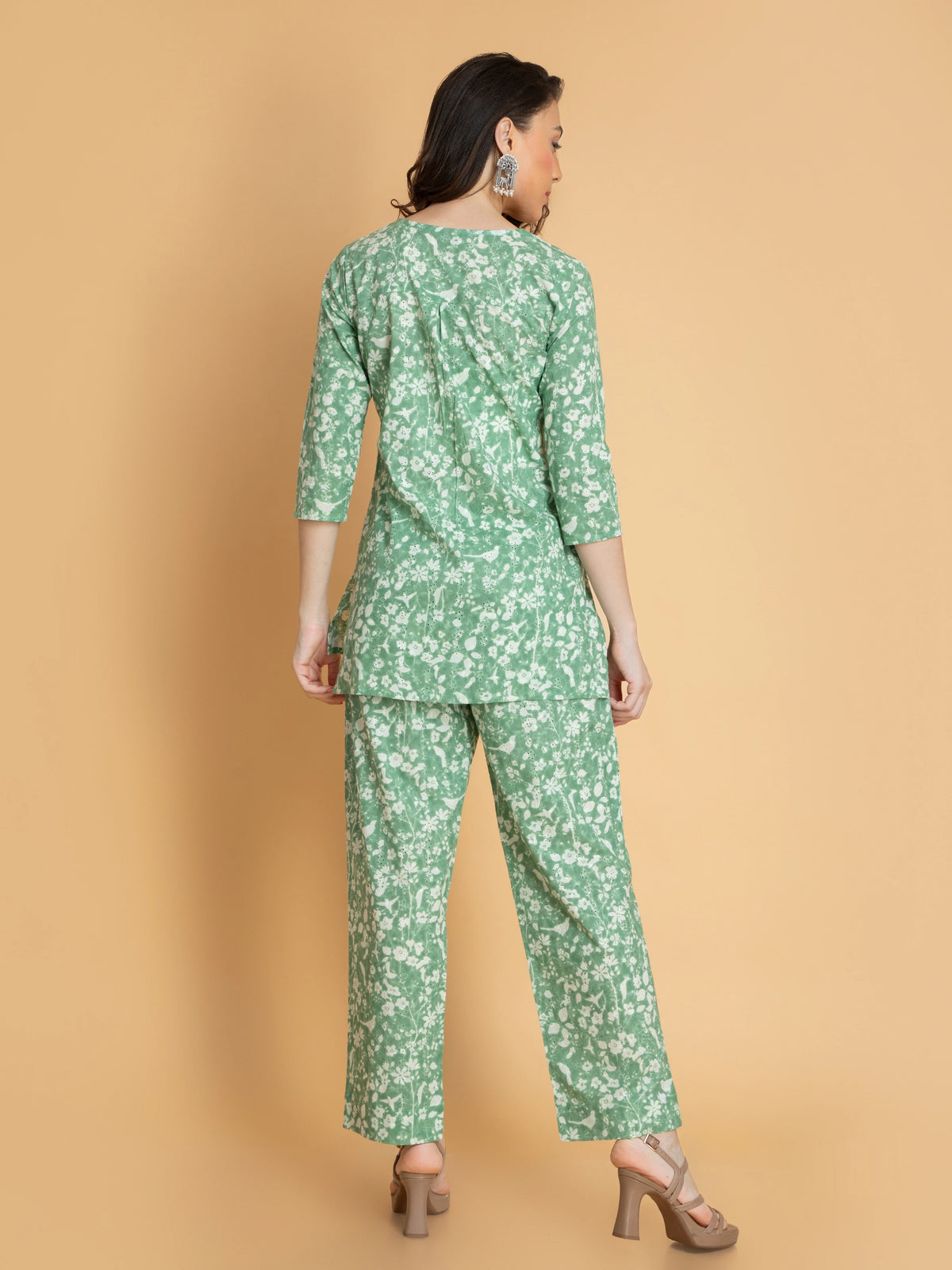 PRINTED SCHIFFLI CO-ORD SET HAND CRAFTED